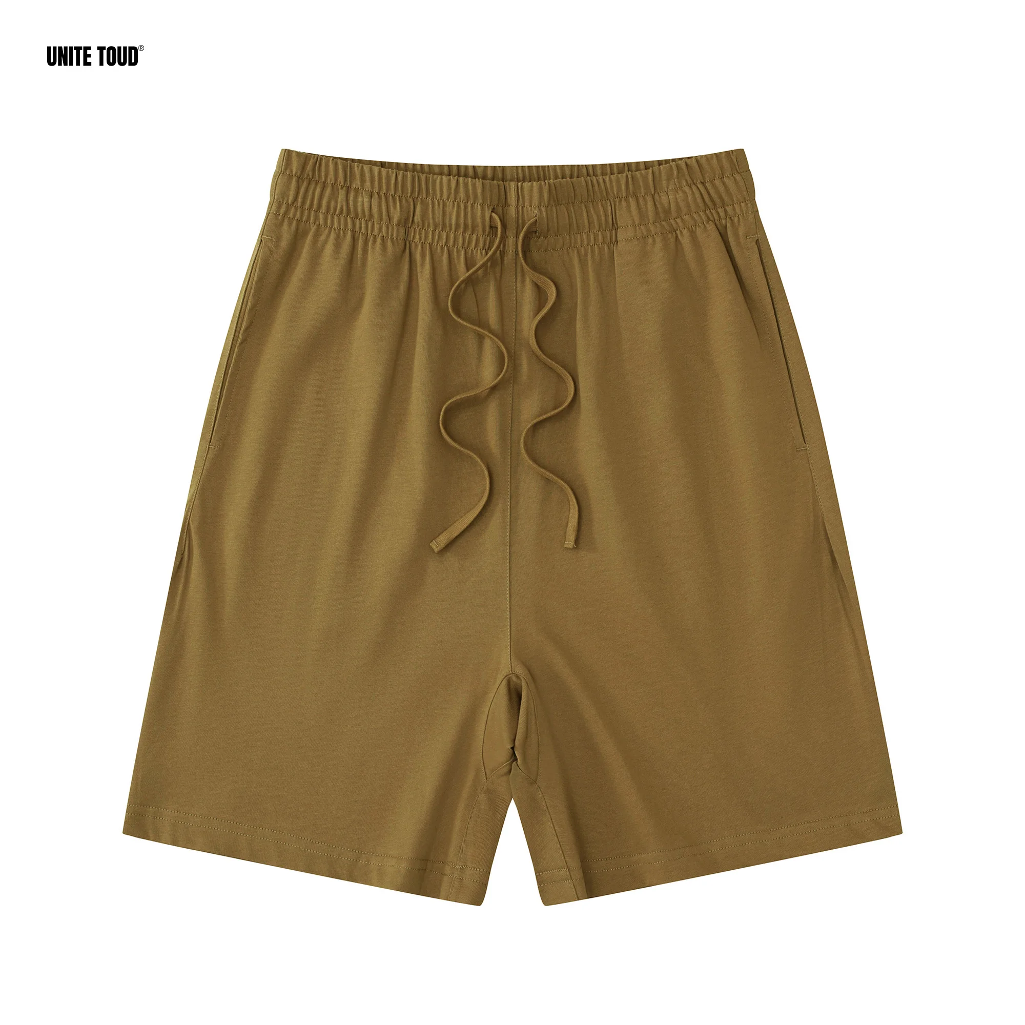 

UNITE TOUD Men's Casual Shorts Heavyweight Cotton Baggy Elastic Drawstring Multicolor Soft Urban Streetwear Summer Pants
