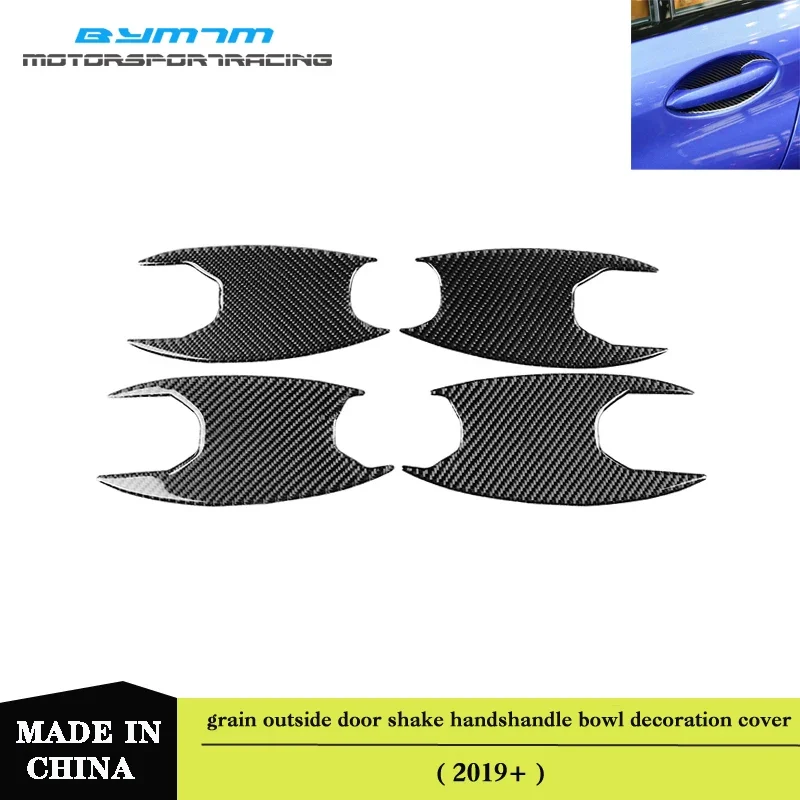 

Real Carbon fiber grain outside door shake handshandle bowl decoration cover For BMW New 3 Series G20