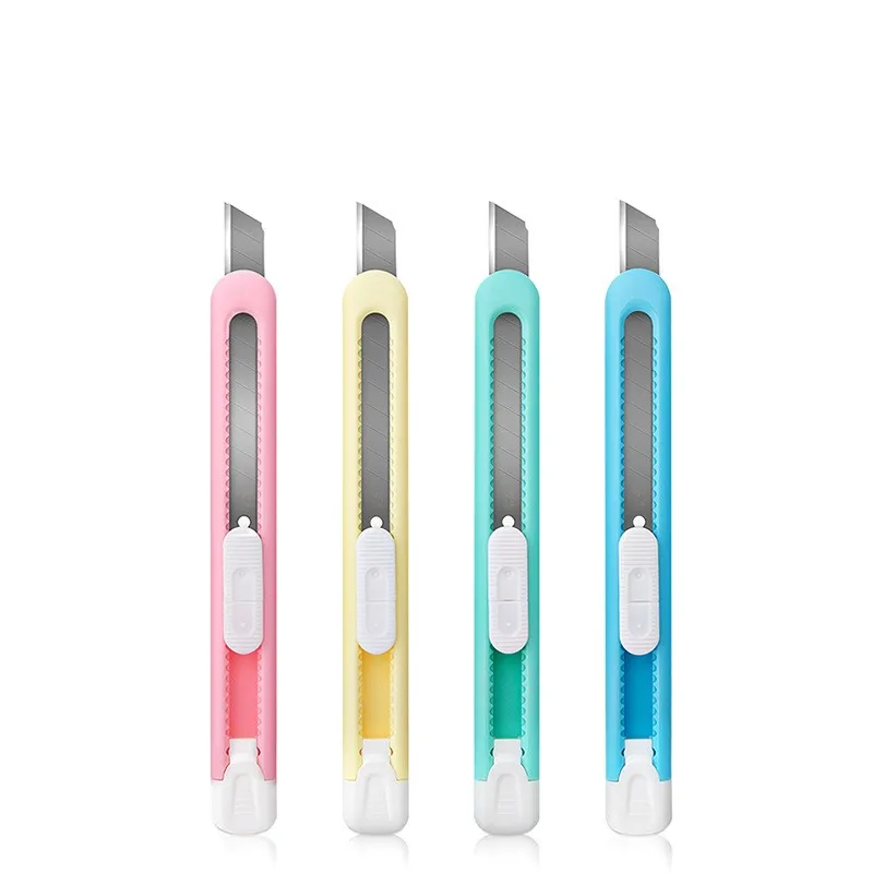 Cute Mini Stationery Knife Minimalist Metal Art Knife Retractable Utility Box Opener Wallpaper Cutter Office School Supplies