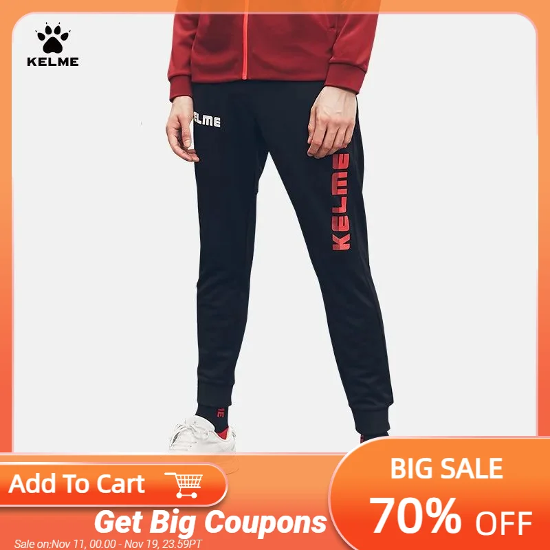 

KELME Casual Sports Pants In Summer And Autumn Thin Breathable Knitted Leggings For Men And Women Contrast Printing 3881350-1