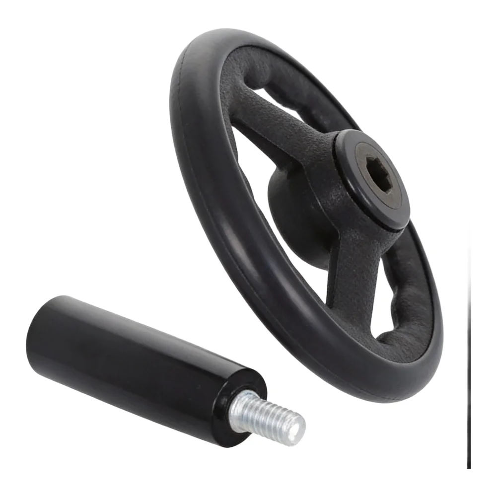 12x100mm Revolving Handle Handwheel for Standard Shaft Diameter Strong Insulation Long-lasting Removable Handle For Lathe