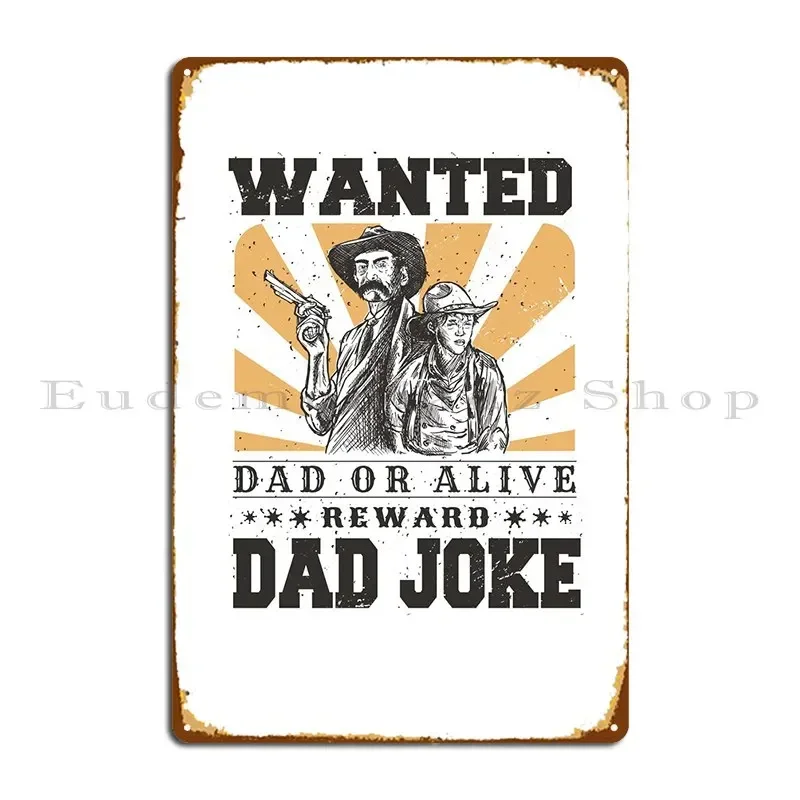 Plaque Métallique Décorative Murale « Dead Or Alive Wanted » – Designs pour Clubs, Grottes, Pubs – Affiche en Étain