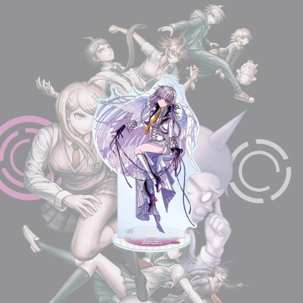 15CM Anime Danganronpa Acrylic Stand Naegi Makoto Kirigiri Kyoko Exquisite Model Plate Desk Decor