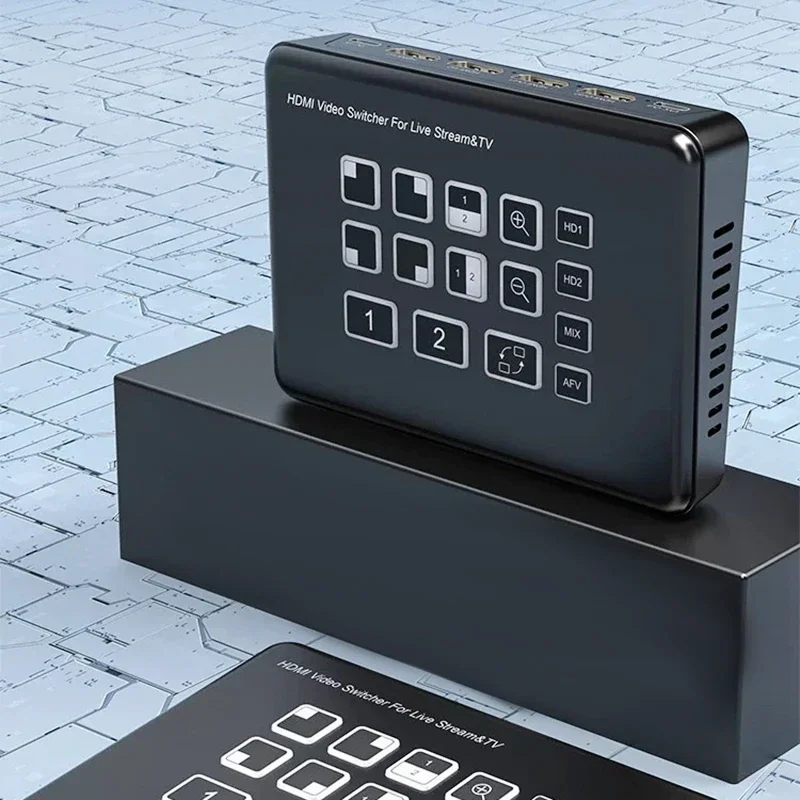 for HDMI Video Dual Channel Mixer Switcher Capture Card Multi Camera Switching Platform Integrated Machine