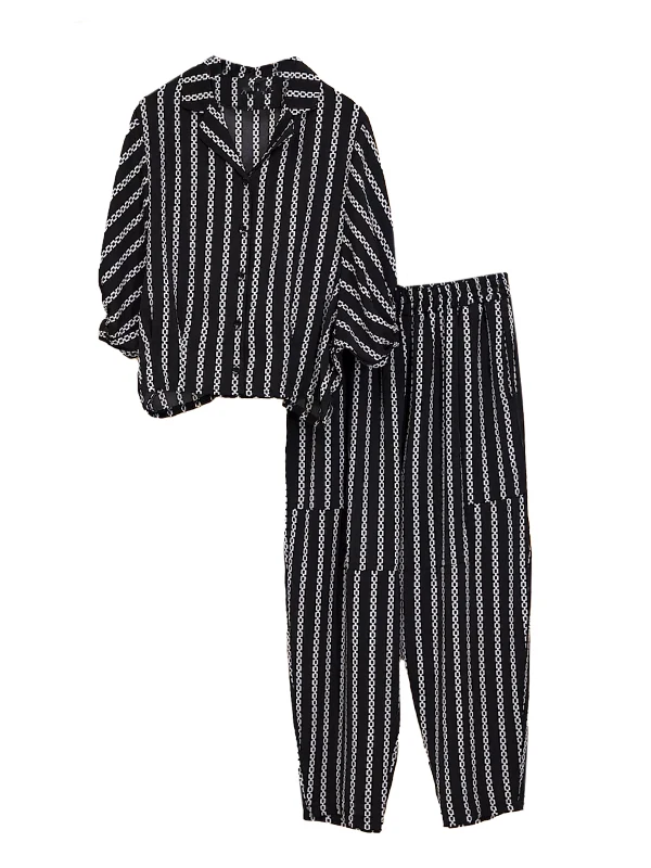 Conjunto de dos piezas para mujer, ropa de marca adelgazante, pantalones de nueve piezas, ort Sves para hermana regordeta, verano 2025, 2025