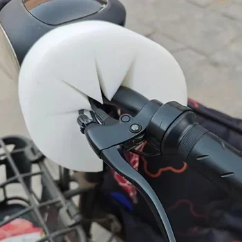 360 °   Ciclo da motocicleta guiador à prova de vento algodão ondulado bicicleta mão guiador capa bloco vento esponja protetor inverno equitação ao ar livre