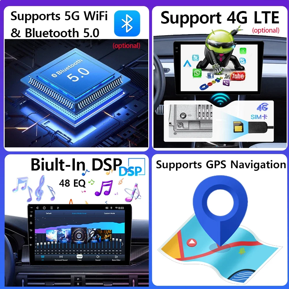 Android 15 For Perodua Myvi 2011 - 2016 Multimedia Player GPS Navigation High-Performance CPU HDR QLED Screen 5G WIFI No 2Din