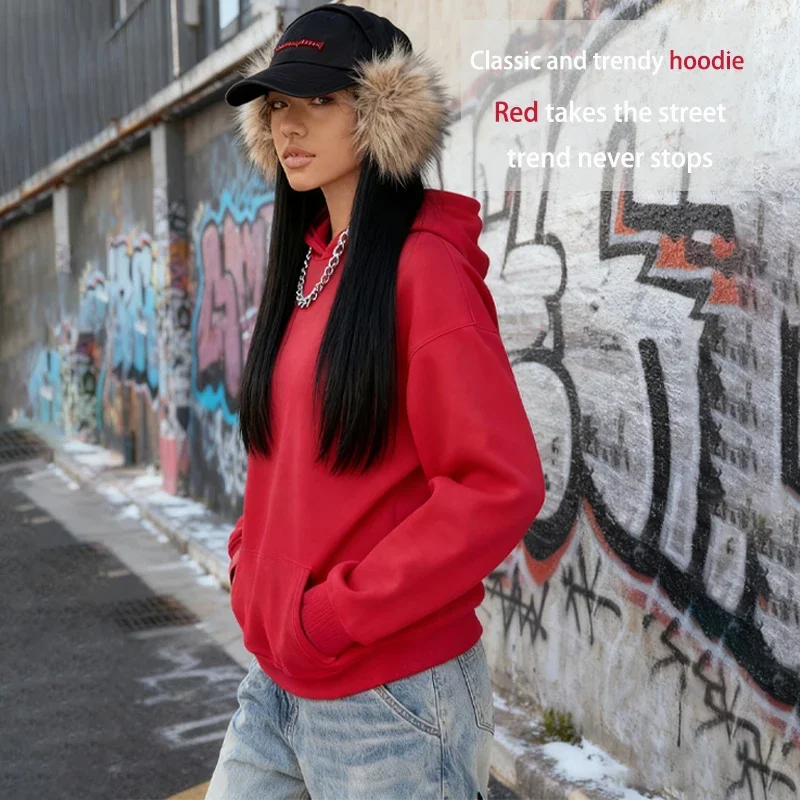 Hooded sweatshirt women's 2025 autumn/Winter new style, youthful Korean style, versatile and trendy