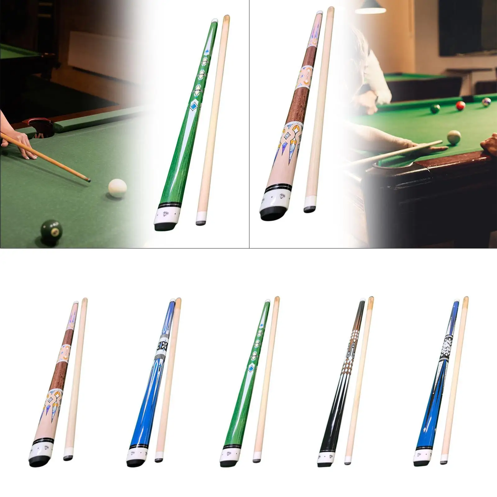プールキュー 145cm 2セクションビリヤードキュー 大人用 ビリヤードプレーヤー スターター用