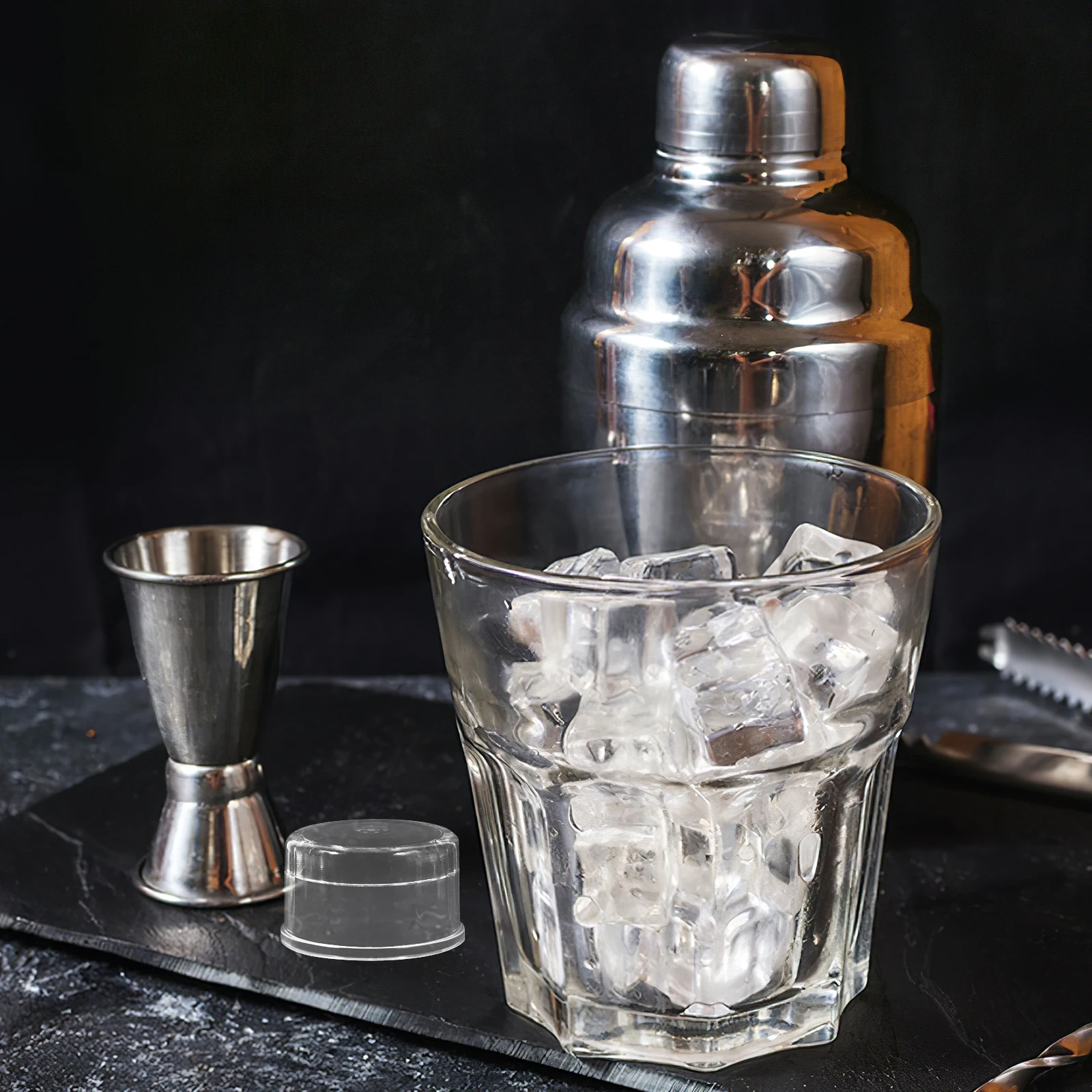 

10Pcs Snow Kettle Lid Plastic Anti-Splash Cup Covers for Shaker Tumbler Juice Cocktail Reusable Non Spill Cap Press Cover