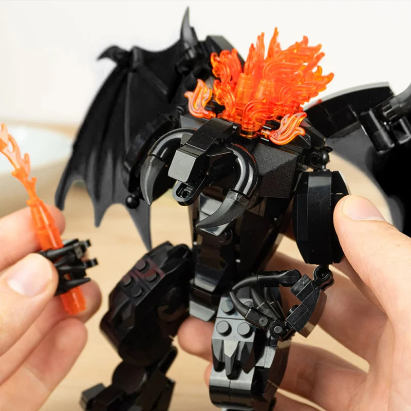 Bloques de construcción de la película clásica para niños, juguete de ladrillos para armar Monster piezas Balrog electrificado, ideal para regalo de vacaciones, código 321, MOC-152941