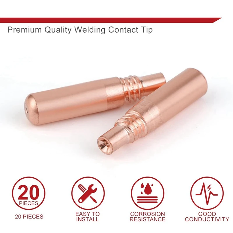 ABCA-MIG Welding Contact Tips 0.9Mm For Miller MDX Series MIG Torch Use With Miller MDX Diffuser D-M100 D-M250 T-M035