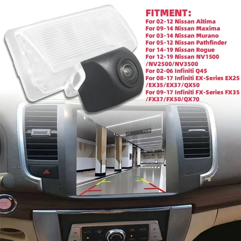 Universal Backup Camera And License Plate Light Replacement for Cars, Suitable for Nissan Altima, Maxima, Murano, Rogue