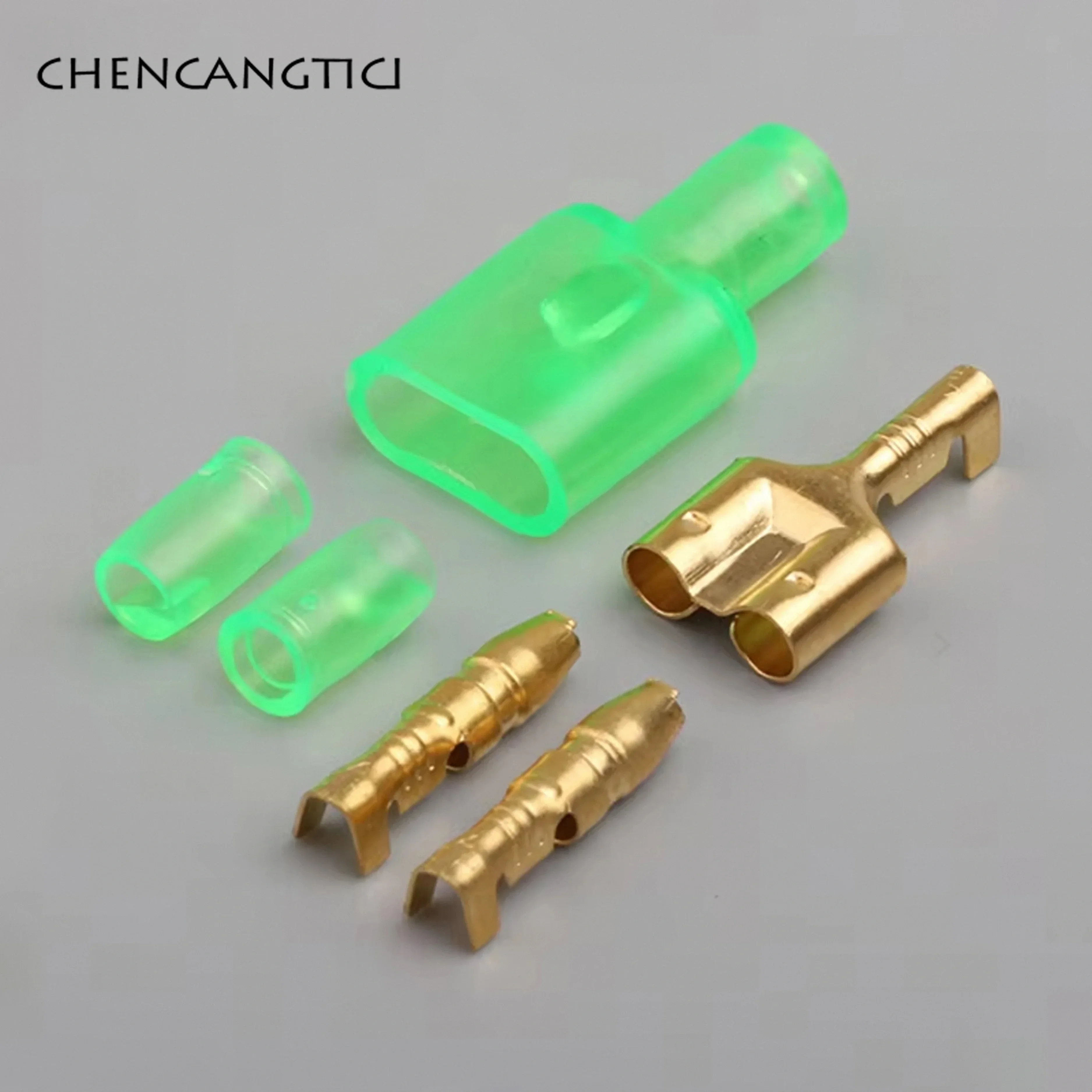 50 Uds 2 macho 1 hembra Pin de empalme de acoplamiento conector tipo bala Terminal de engarzado suelto para enchufe eléctrico de cable automático ST 730177 -1