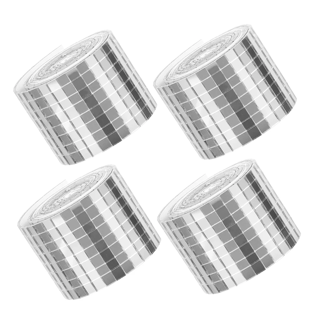 

4pcs Acrylic Mosaic Tiles Wall Stickers Craft Decor Peel Stick Mirror Tiles for DIY Art Projects Jewelry Supplies for Cards