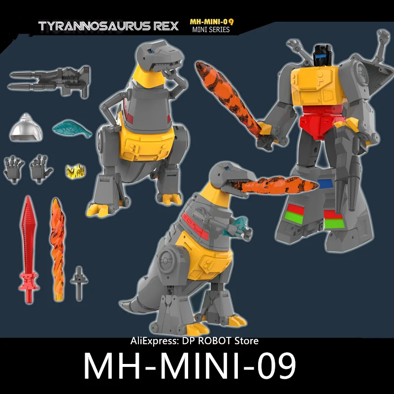 NEW Transformation MHZ TOYS MH-MINI-09 MINI09 Grimlock 2.0 KO NA H44 Small Scale Action Figure With Box