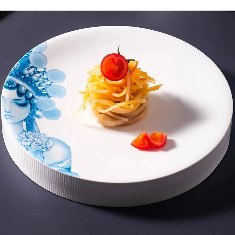 2025 Chinese Peking Opera Huadan Pattern Ceramic Disc Main Dish Steak Dessert Plate Home Decor Modern Kitchen Tableware Dinner