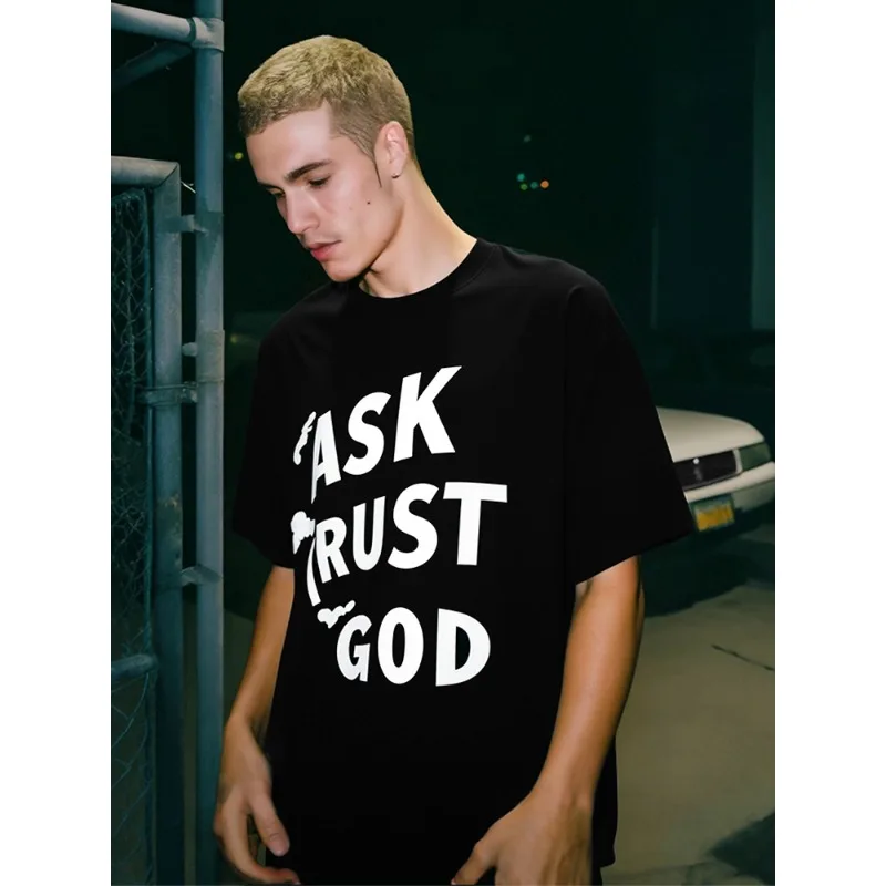 

Men's Short Sleeved T-shirt 2025 Summer Niche Original New Simple Multifunctional Fashionable 260G Thick Comfortable Daily Top