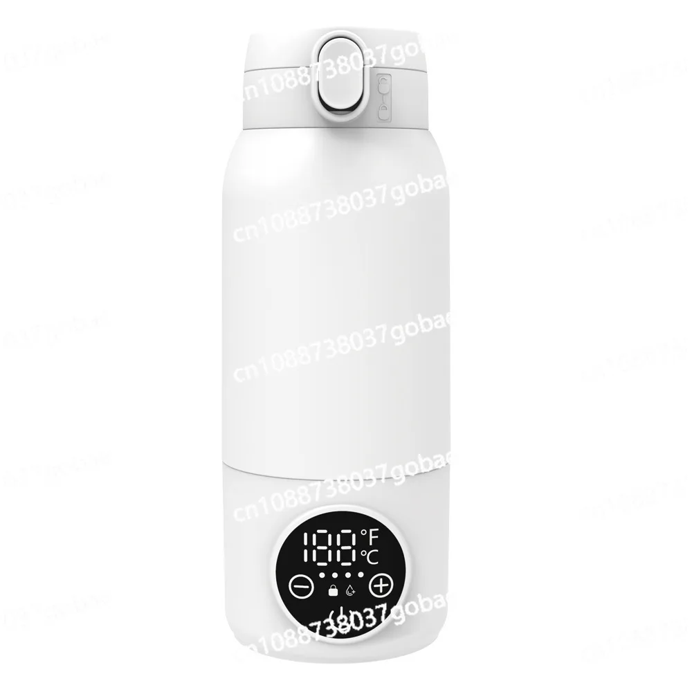 Portable Milk Warmer for Travel, 500ML Cordless Bottle Warmer with 2 Min Rapid Heating; USB-C Rechargeable; Precise Temp Control