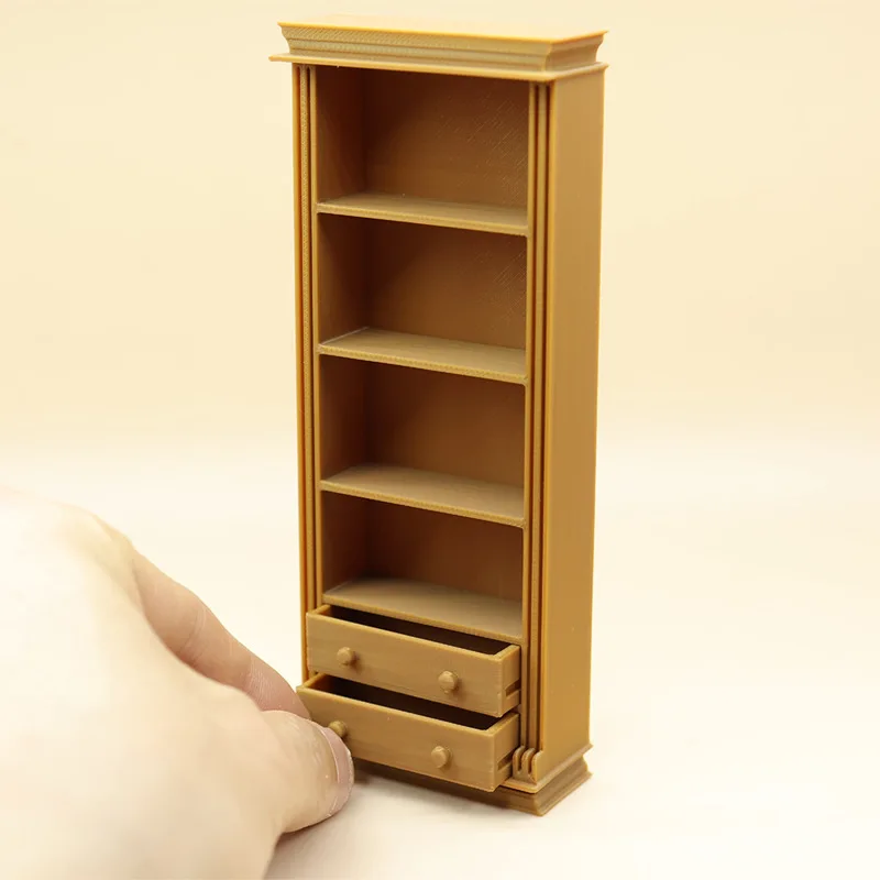 1:12 Dollhouse Mini Bookcase Narrow Bookcase Multi Layer Shelf Storage Cabinet Model Miniature Desktop Decor Decoration Crafts