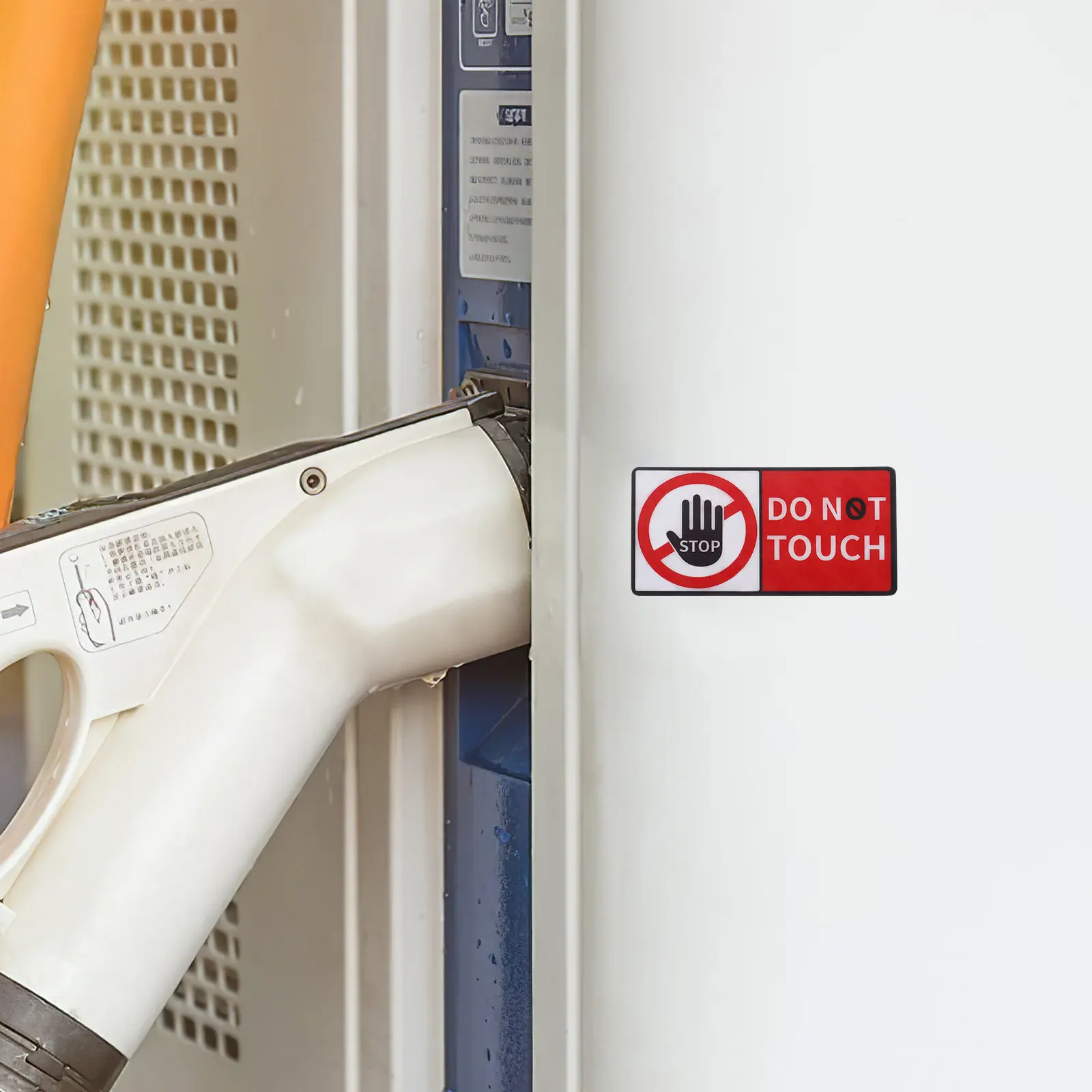 4Sheet Do Not Touch Safety Warning Stickers Strong Adhesive Labels for Walls Glass Toolboxes No Touch Caution Warning Signs