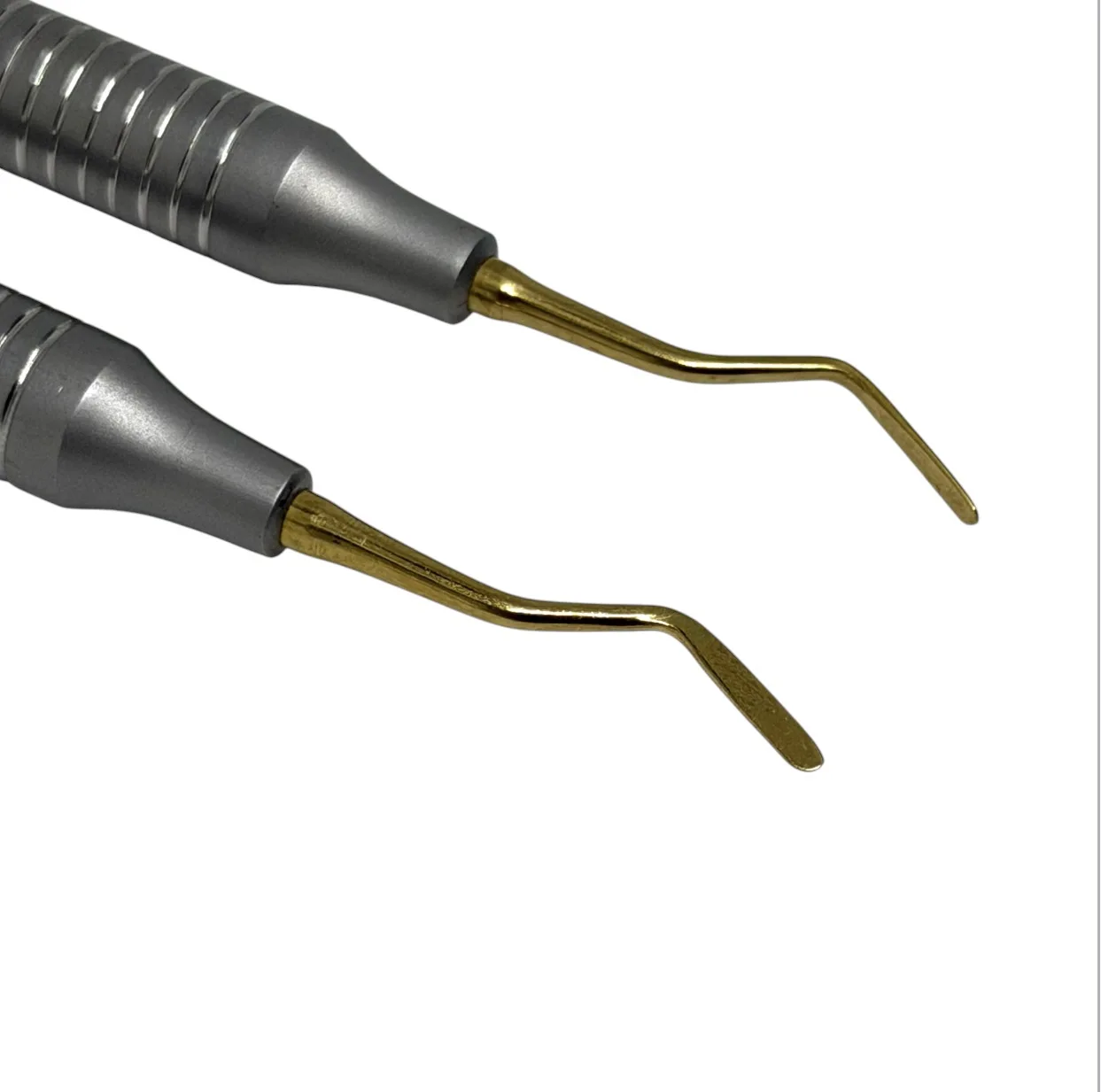 Dental Composite Resin Filling Instrument With Ribbed Grey Handle Dental Cement Powder Filling Instrument Double-Headed Tool