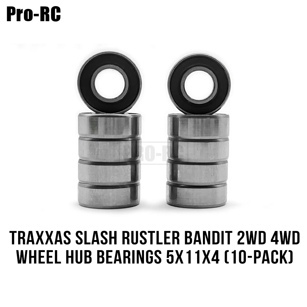 (10-Pack) 5x11x4 Wheel Hub Bearings Kit for Traxxas 1/10 Slash 2WD 4WD Stampede Rustler Bandit VXL E-Revo E-Maxx Rc Car Parts