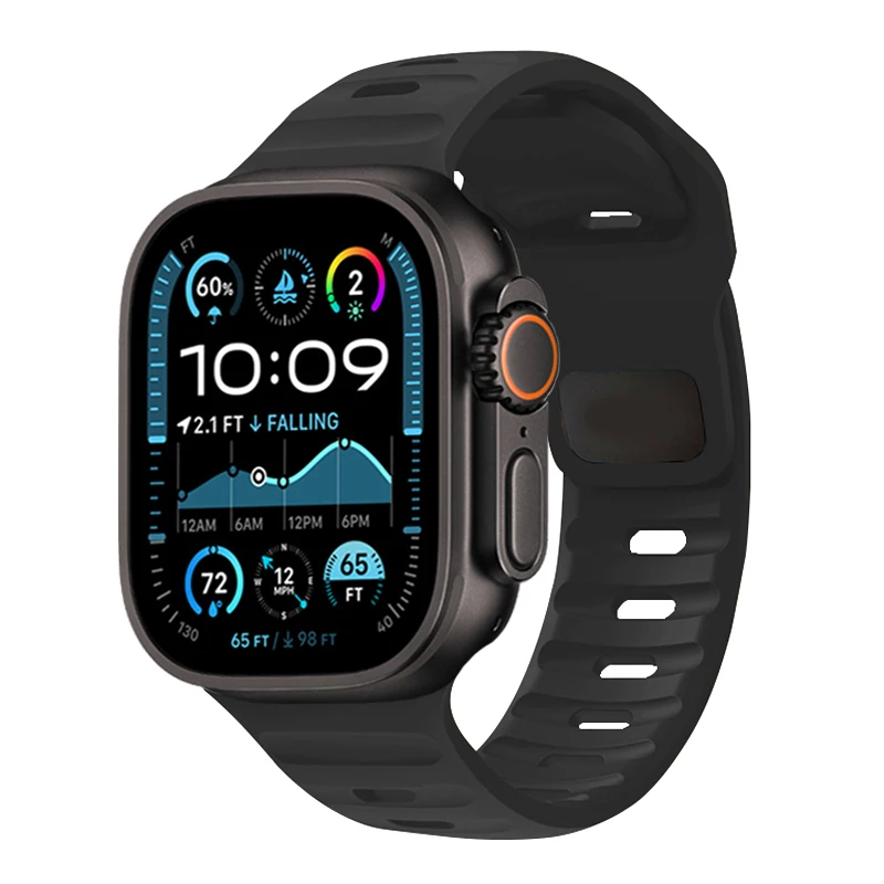 حزام سيليكون لساعة أبل 44 مللي متر 45 مللي متر 42 مللي متر 41 مللي متر 40 مللي متر 38 الرياضة الفرقة سوار iwatch Serise 9 8 7 6 3 se الترا 2 الفرقة 49 مللي متر