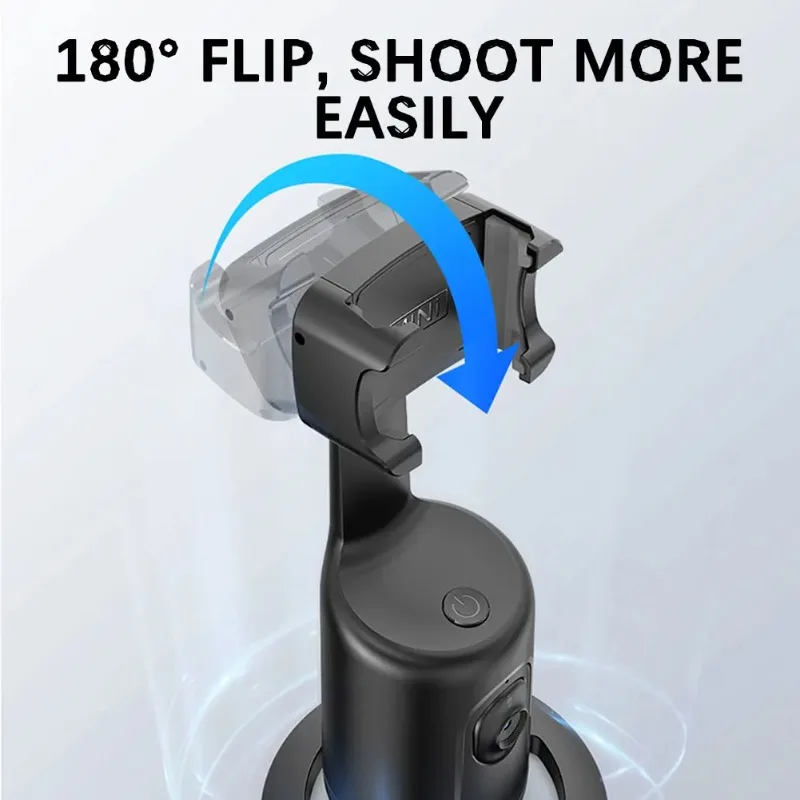 P01 Smart 360° Auto Tracking Shooting Gimbal Selfie AI Camera Recognition Body Face Follow Live Shoot Phone Stand for Vlog Video