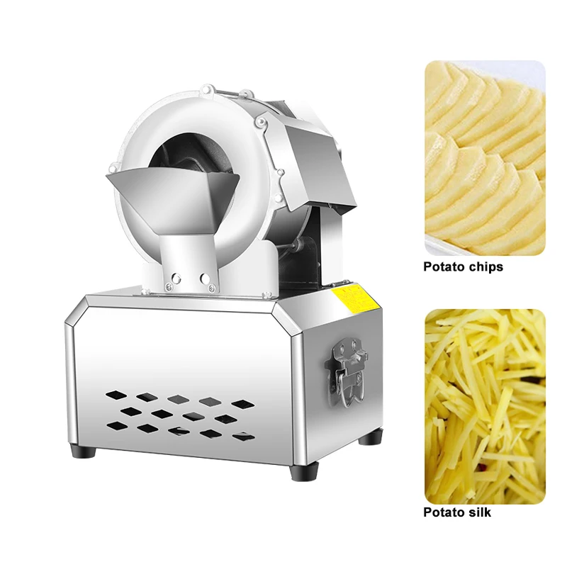 Commercial Full-Automatic Electric Potato Radish Slicer Multi Functional Sweet Potato Slicing And Shredding Machine Stainless St