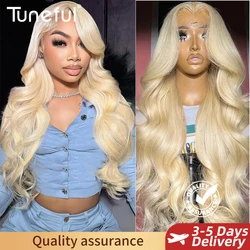 13x6 HD Transparent 613 Blonde Lace Frontal Human Hair Wigs Body Wave Lace Wigs Tuneful 613 Blonde Lace Front Human Hair Wigs