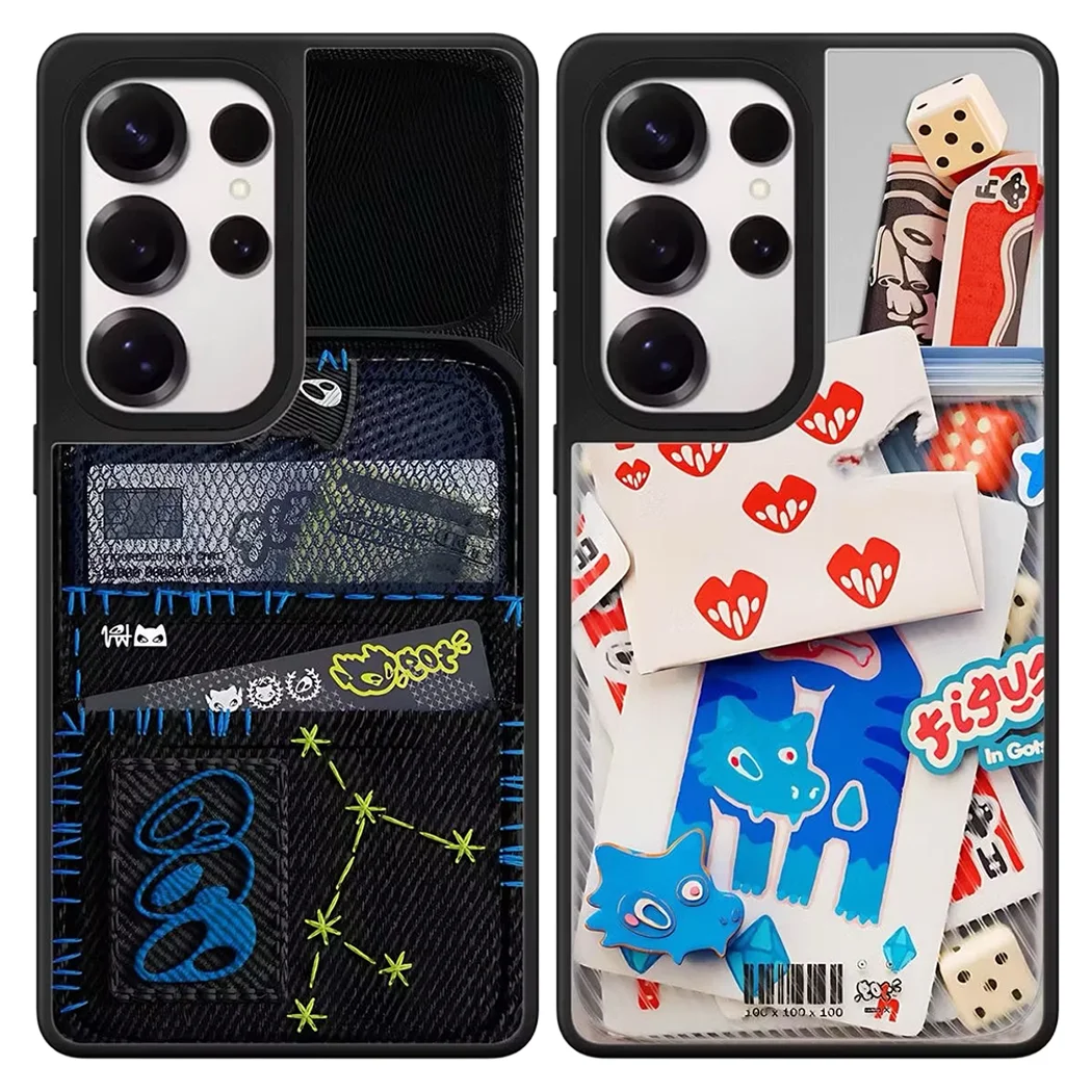 Creative Poker Cards Mirror Magnetic Case: Compatible with Samsung Galaxy S23 U S24U S25 S26 Ultra S25+ S26 Plus Shell