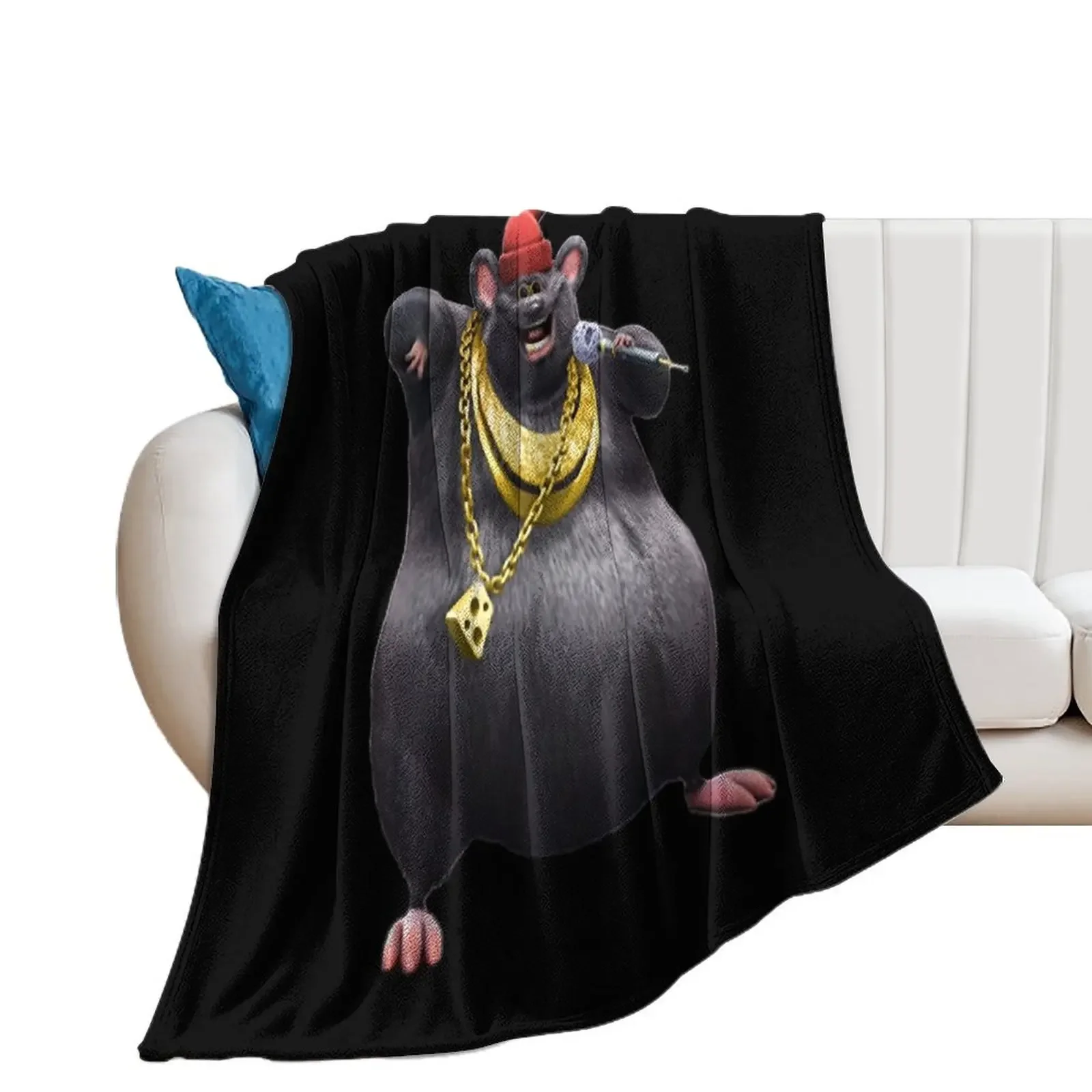 

BIGGIE CHEESE Throw Blanket Soft Plush Plaid Summer Blankets