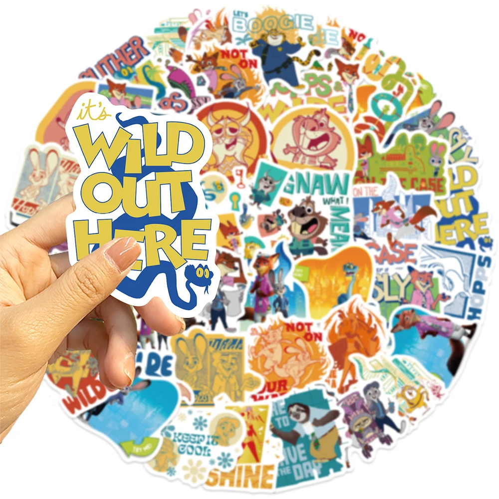 10/30/50 قطعة Kawaii الكرتون ديزني Zootopia 2 ملصقات لطيف جودي نيك أنيمي الشارات محمول القرطاسية الهاتف ملصق لعبة الديكور
