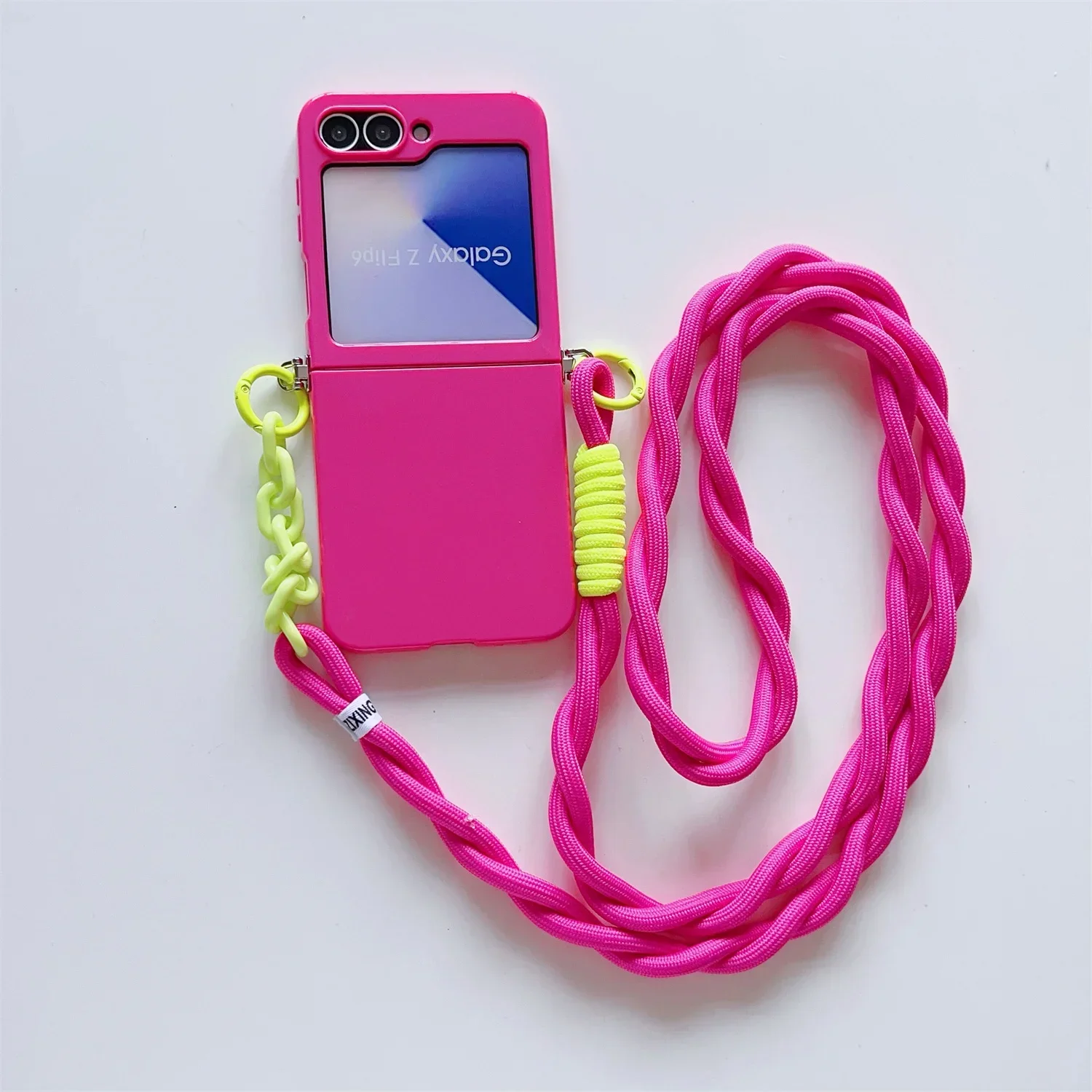 Candy Solid Schutzhülle mit Umhängeband, schlanke Handyhülle für Samsung Galaxy Z Flip 8 7 4 5 6 Flip6 Flip7, niedliche Hülle – Detail 17
