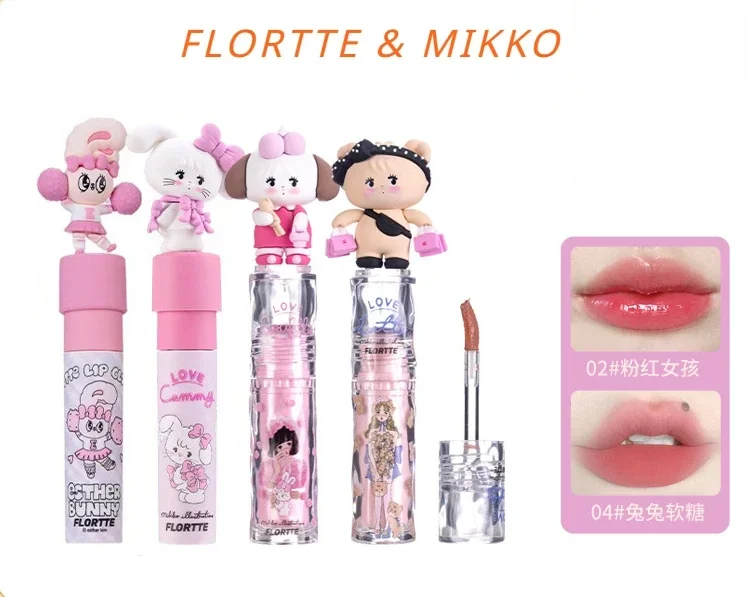 

FLORTTE ×MIKKO ×ESTHER BUNNY CREAMY LIP CREAM Ice lens lip glaze water gloss lipstick