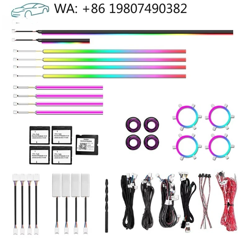 256 Color Symphony 6 Series Multi Trim LED Atmosphere Strip, Dynamic Interior Ambient Lamp Fit F06 F12 F13 Coupe Air Vent Mod Pa