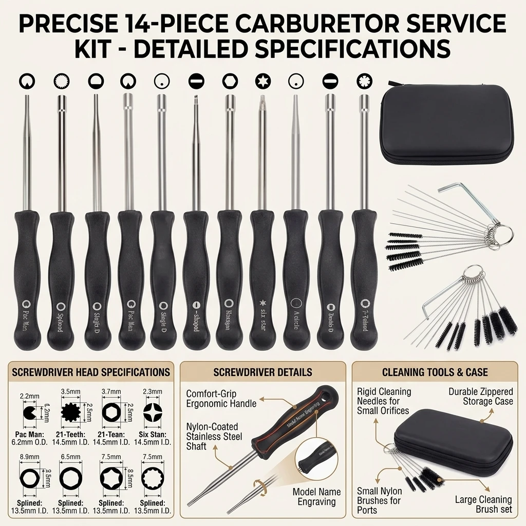 Multifunctional Screwdriver Set 12 Piece Iron Plastic Repair Tool Kit For Car Motorcycle Electronics Pac Man 21 Teeth Single D Acircle Hexagon Six Star Double D Splined With Cleaning Brushes Storage Bag Portable Heavy Duty Universal Precision Hand Tool