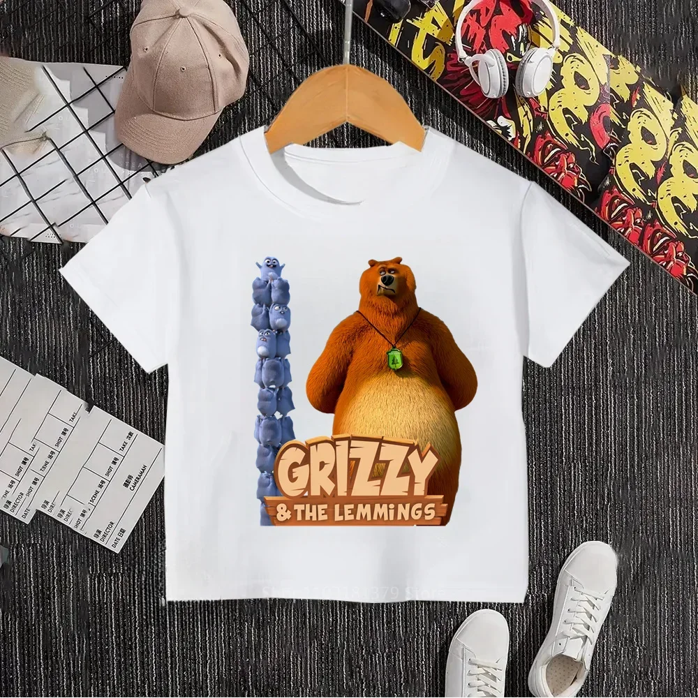 Grizzy The Lemmings - Summer\'s Fashion Hits for Boys and Girls O-neck T-shirts with Brand-new Prints at Unbeatable Prices