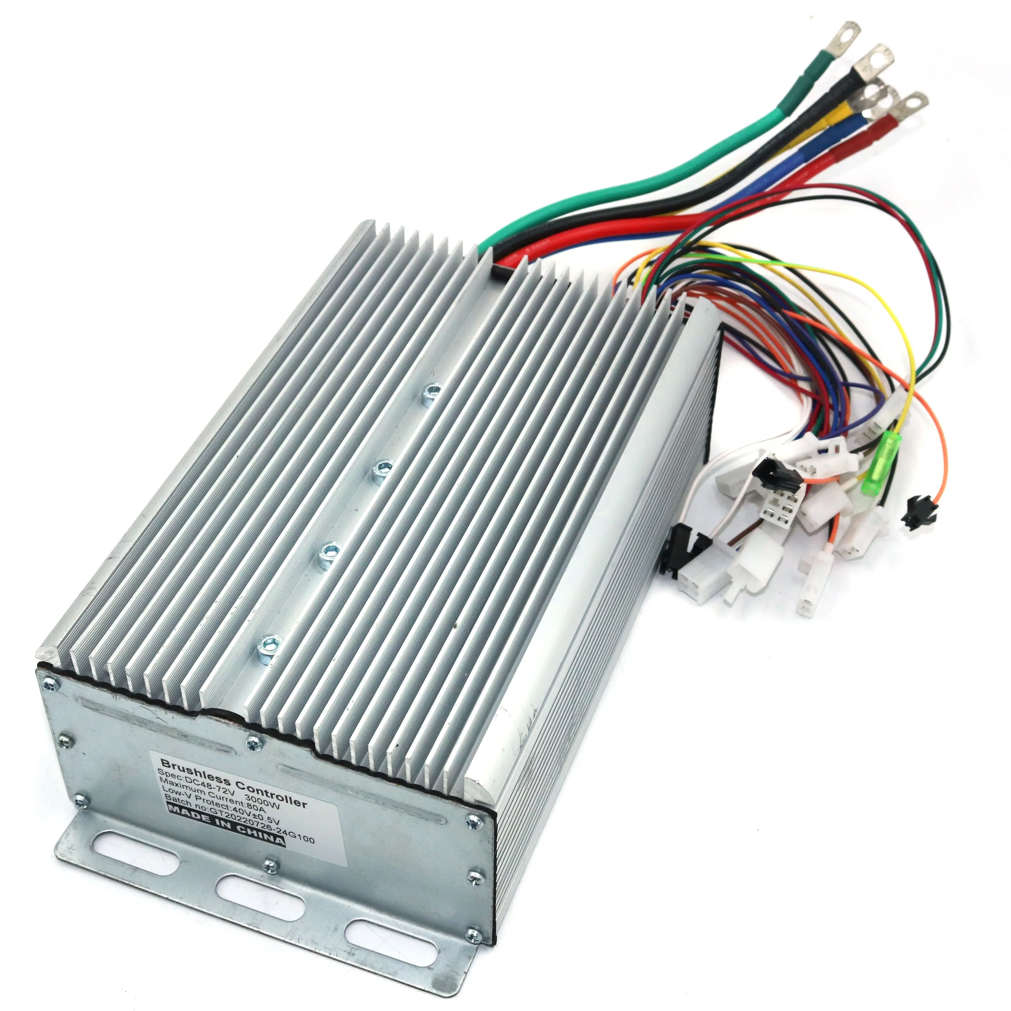 GREENTIME 24 MOSFET 48-72V 3000W 80Amax BLDC-C motor controller, EV brushless speed controller, sensor&sensorless