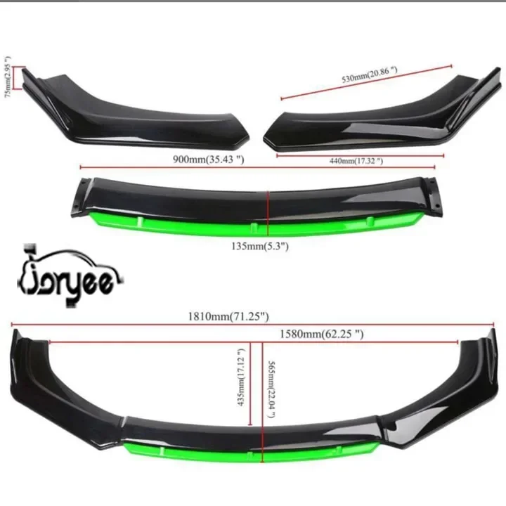 Honda Accord 2021 2022 2020 Sedan Carbon Fiber Auto Parts Tuning Accessories Pp Toyota Camry 2024 Universal Front Bumper Lip