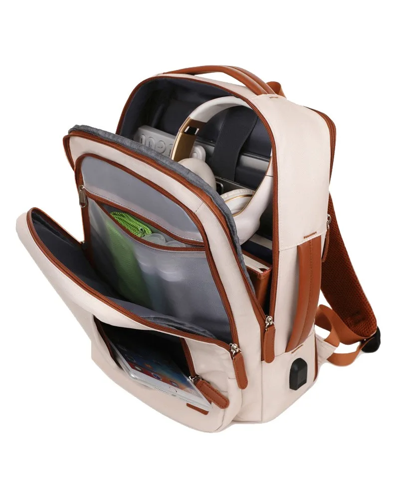 Fashion backpack waterproof computer bag large capacity expansion travel backpack casual backpack men and women high sense