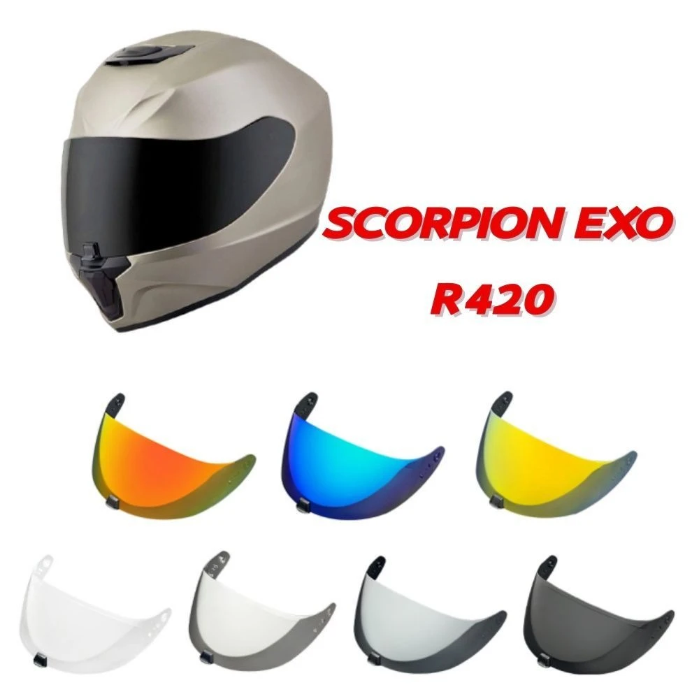 For SCORPION EXO Mirror Scorpion R420 Lens Sunscreen Day and Night Universal High Definition Electroplated Mirror