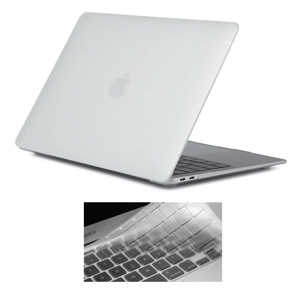 

For Apple Macbook Air 11/13 /MacBook Pro 13/15/16/12 Rubberized Clear Hard Laptop Protective Shell Cover Case+US Keyboard Skin