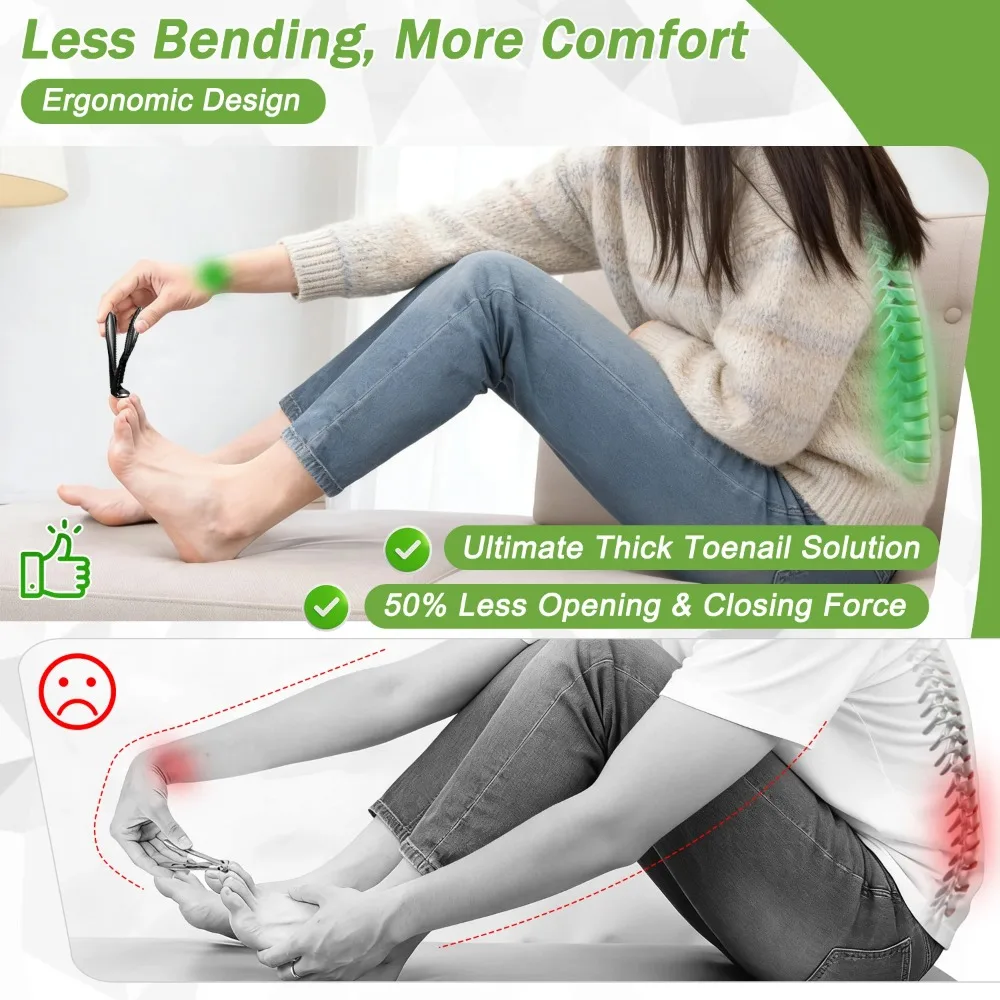 

Heany Duty кусачки для ногтей с замком и пряжкой, большие открывающиеся кусачки для ногтей на ногах, кутовые триммеры для ногтей из нержавеющей стали для толстых ногтей