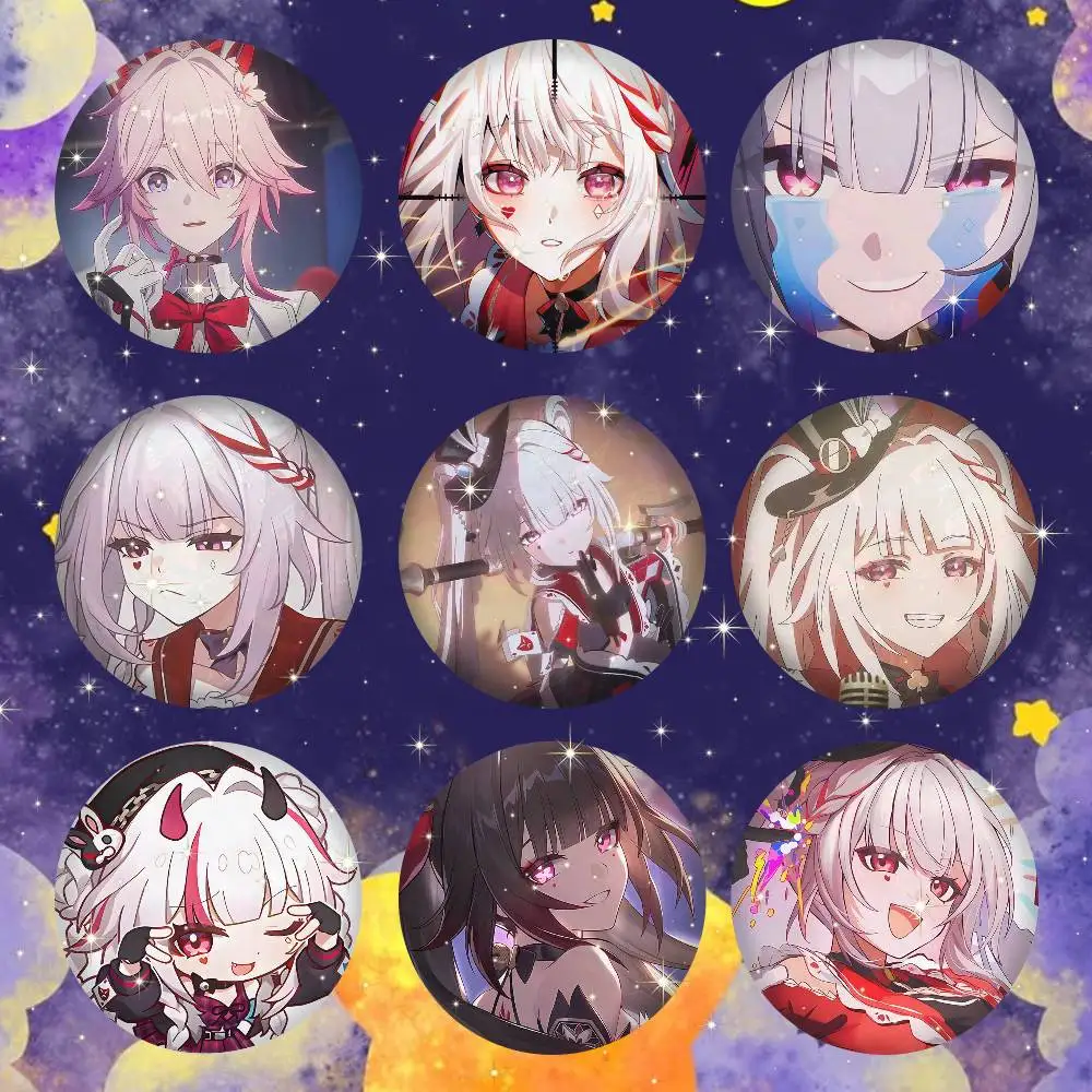 Honkai Star Rail Sparxie Cartoon Round Brooches On Backpack Jacket Acrylic Button Pins Collection Gifts