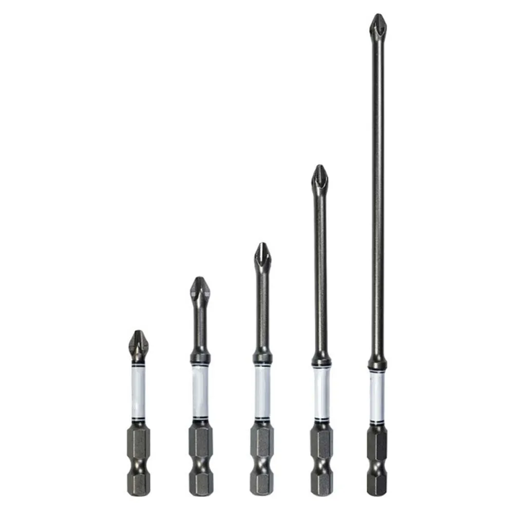 3/4/5pcs Screwdriver Bit For Glass Cement Ceramic Wood Plastic Metal Cross Magnetic Drill Bits 50/65/75/100/150mm Hole Opener