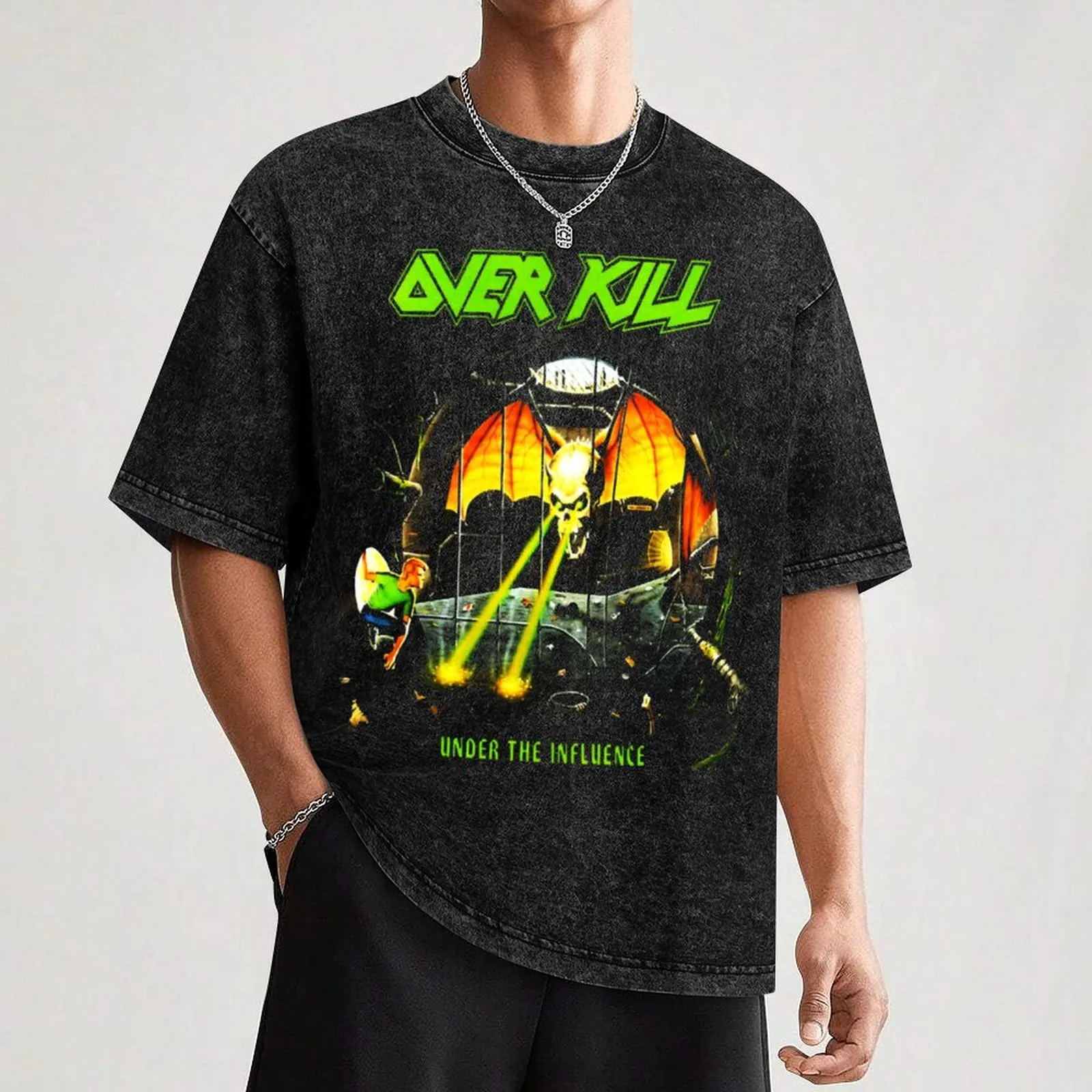Overkill band metal popular Genres Thrash metal T-Shirt Everyday Wear Basic Short Sleeve