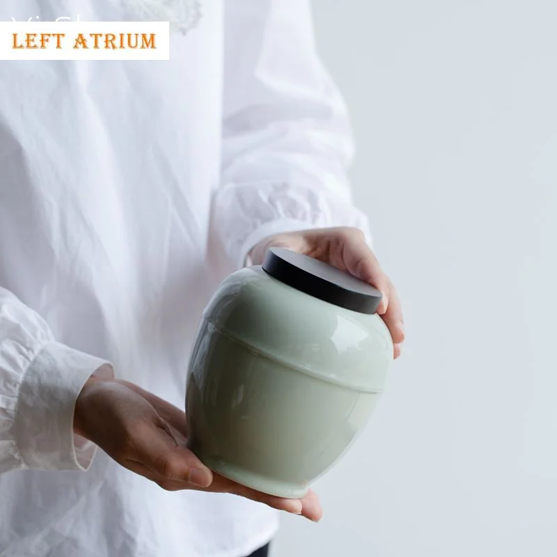

Song Qing Medium Tea Can Sealed Jar Boutique Ceramic Awakening Tea Storage Jar Tea Container