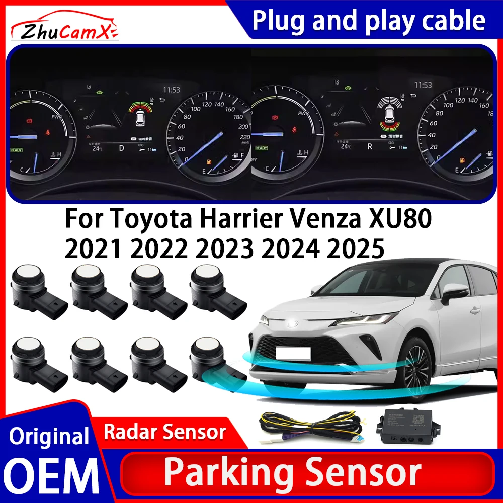 OEM Car Parking Sensor Kit Buzzer Alarm Reverse Radar Detector System For Toyota Harrier Venza XU80 2021 2022 2023 2024 2025